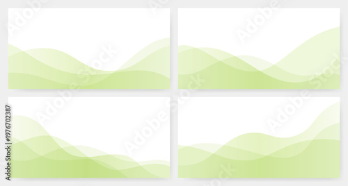 抽象的な波の背景セット