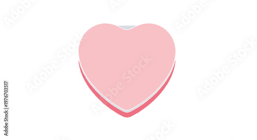 Pink Heart Shape Object Closeup View.