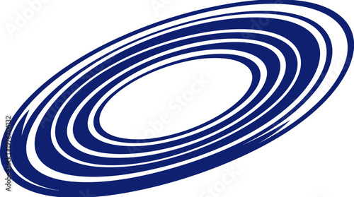 Abstract Blue Elliptical Spiral Design