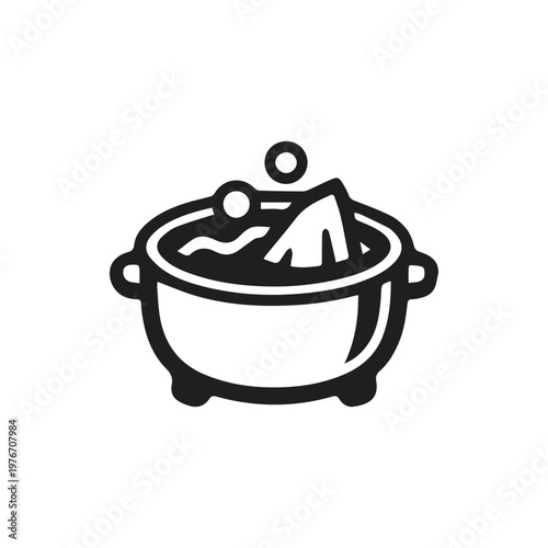 Minimalist Bath Icon Depicting Relaxation Hygiene and a Refreshing Soak