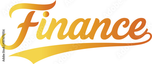 Orange Yellow Gradient Script Word Finance with Underline money business
