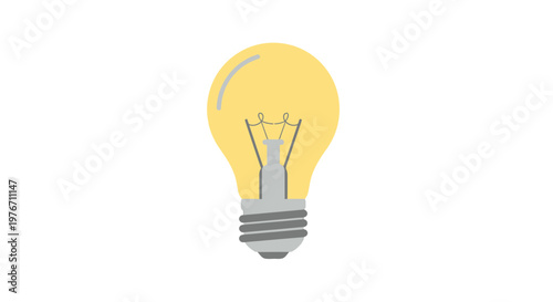 Yellow Light Bulb Illustration.