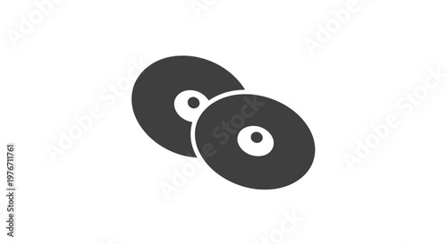 Black Vinyl Records Stacked Together.