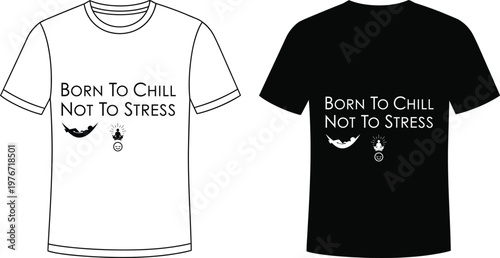 A black t shirt with graphic design front and back views description a
