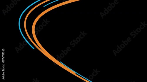 shape swoosh waves swirl trail trace seamless loop Animation video transparent background with alpha channel.