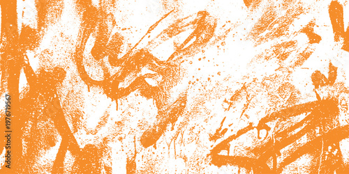 Abstract orange and white spray paint texture background with paint splatter street art abstract background distressed creative backdrop artistic splatter
