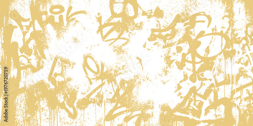 Yellow graffiti spray paint texture on a white background abstract grunge background paint splatter street art brush stroke hint of color modern art artistic background urban art graffiti