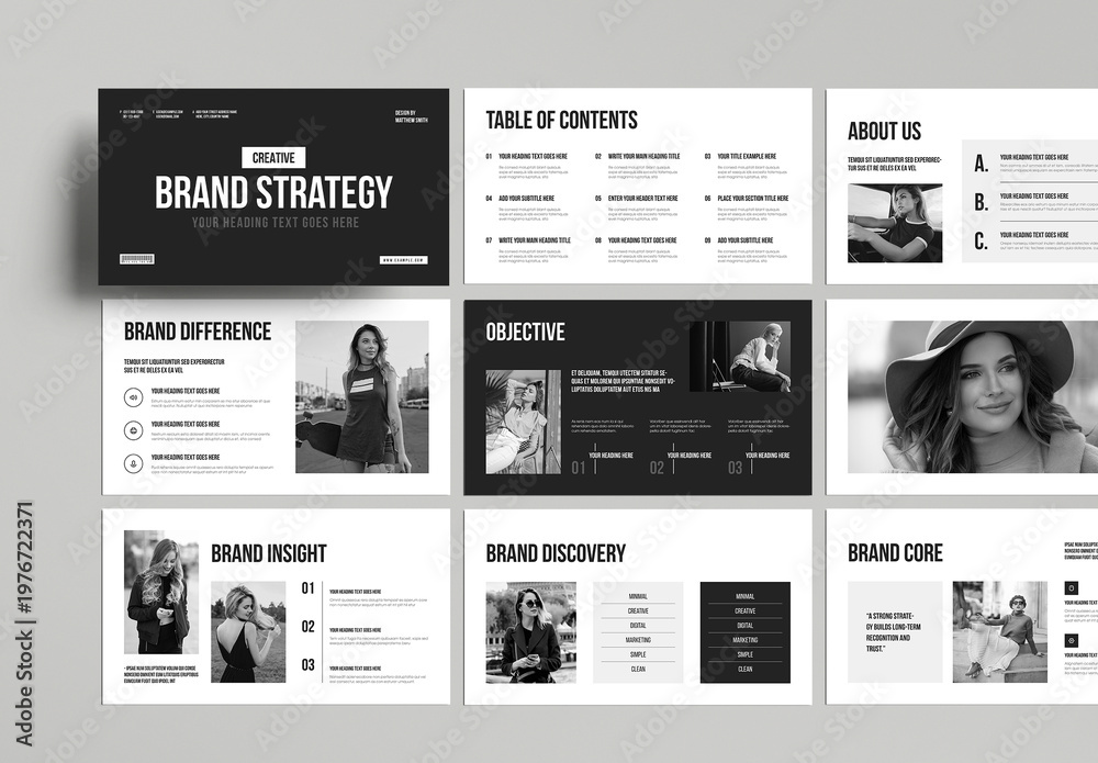 Creative Brand Strategy Presentation Template Layout Stock Template ...