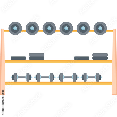 Dumbbell Set Vector