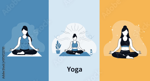 Diverse women practicing yoga meditation in seated poses, promoting wellness and mindfulness.