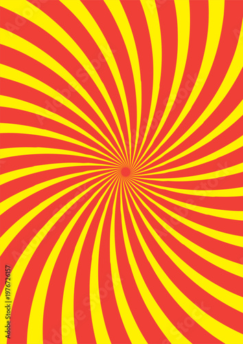 Title vibrant swirl a hypnotic red and yellow burst of radial energy description an abstract image featuring a dynamic swirl of red