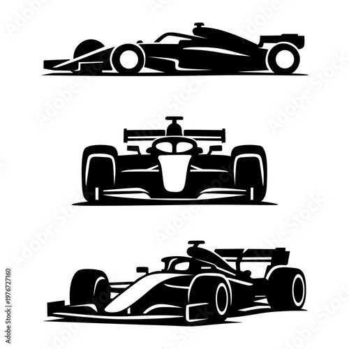 vector silhouette formula 1 racing car