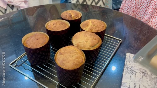 Baking Easter cakes in the oven