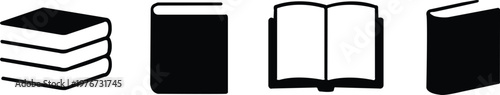 Stacked closed book open book and closed book icons books