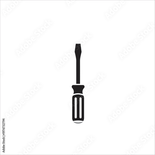 Set of screwdrivers and bits on white background