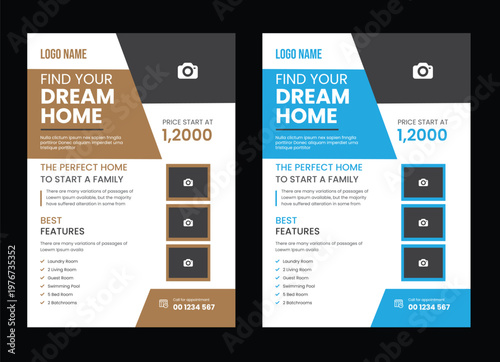 modern template design, a4 flyer template design, travel flyer, business flyer, food flyer, real state flyer  Modern real state home sale or Instagram social media post design template For web banner 
