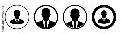 Foto Business avatars vector set, professional profile icons, user account images, em