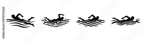 Drowning person clip art vector illustration swimming accident water safety rescue needed danger at sea