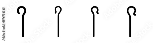 Explore vector illustration of four cotter pins for fastening and securing machinery parts design