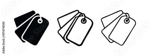 Price Tags and Labels Icon Set for E-commerce and Shopping