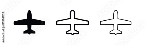 Set of three truck icons: solid, outlined, and with wheels detail (repeat)