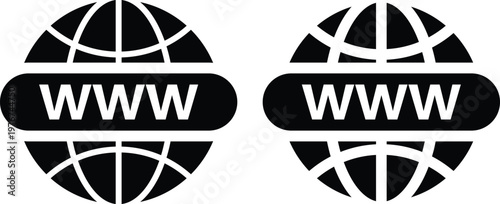 Visit Website Icon Set. External link and web browser symbols. Online Connection Symbols. Global web and link icons. Redirect and internet access design
