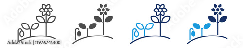 capital growth icon set with multi concept