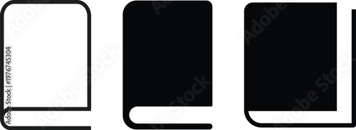 Book icon set. Personal Organizer. education study.   Textbook symbol. journal literature business signs. reading learning language skill sign 
