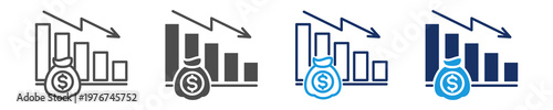 Tableau sur toile dilution icon set with multi concept