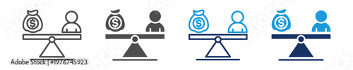 equity icon set with multi concept
