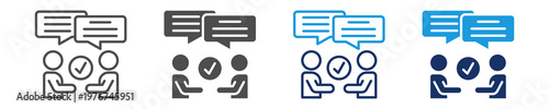 negotiation  icon set with multi concept