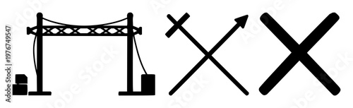 Cross-border trade icon set with solid black symbol featuring globalization, international business, worldwide with commerce and supply chain