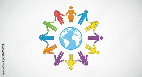 Global Unity - Diverse People Connecting Around the World.