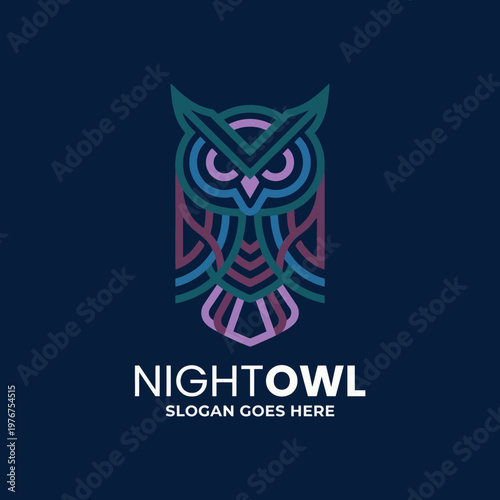 Featuring an owl with intricate patterns, this logo symbolizes wisdom, mystery, and intuition, making it a great choice for educational or literary projects.