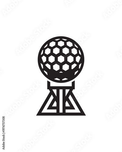 Golf Ball on a Tee Icon.
