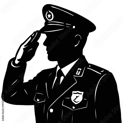 Military officer saluting salute uniform