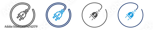 plugs icon set multiple style