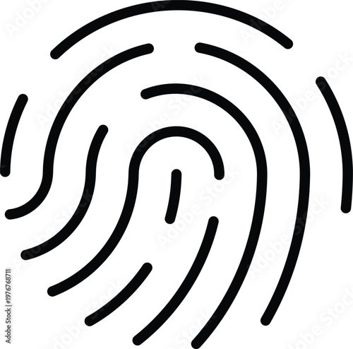 Fingerprint Biometric Identity Icon