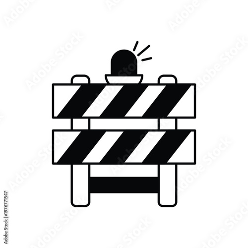 Barrier icon clean and modern vector illustration