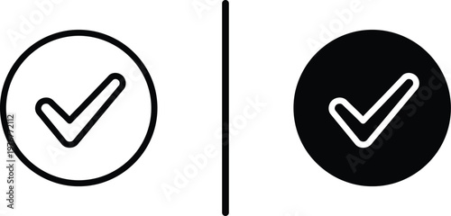 A simple black and white illustration of checkmarks on a clean background