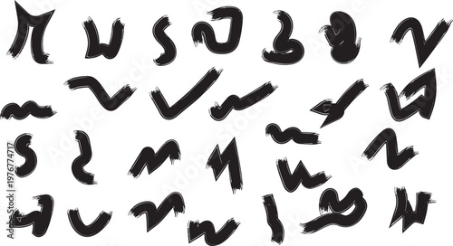 black brush strokes on pastel colorful background