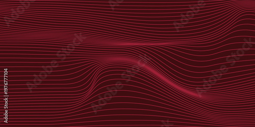Contemporary technology cover design set. Luxury background with red line pattern (guilloche curves). Premium vector tech backdrop for business layout, digital certificate, formal brochure template