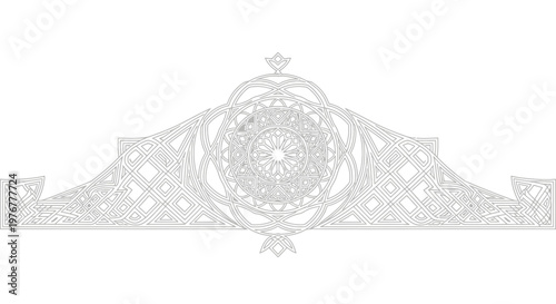 Intricate Ornate Metalwork Design Element.