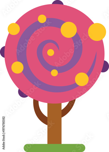 Colorful candy tree delivering a playful and imaginative whimsical concept