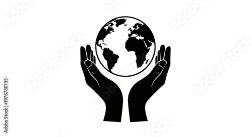 Hands cradling the earth a symbol of environmental protection and care