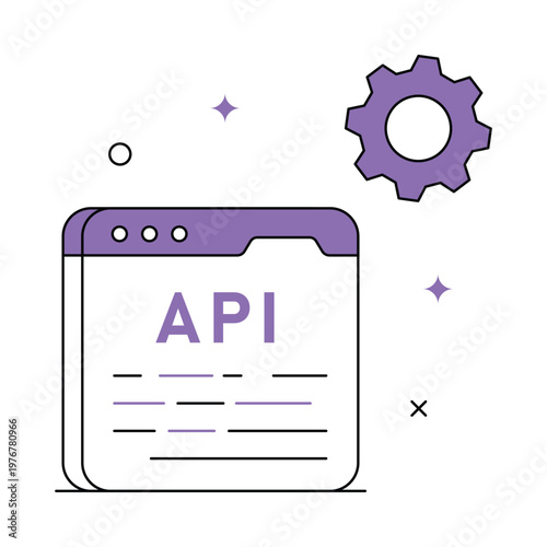 Api Software Vector icon Eps 10 File