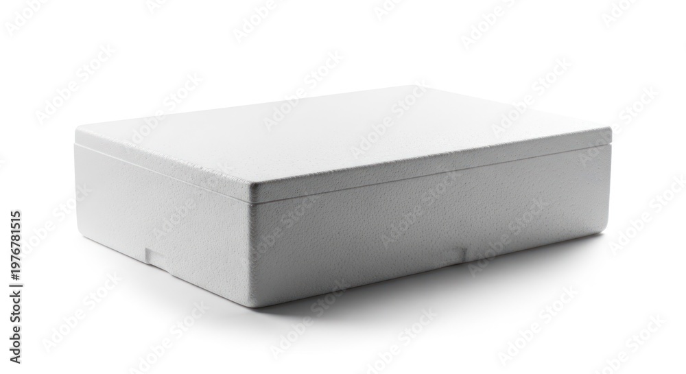 Fototapeta premium A Simple White Rectangular Box on a White Background.