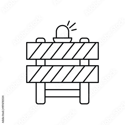 Barrier icon clean and modern vector illustration