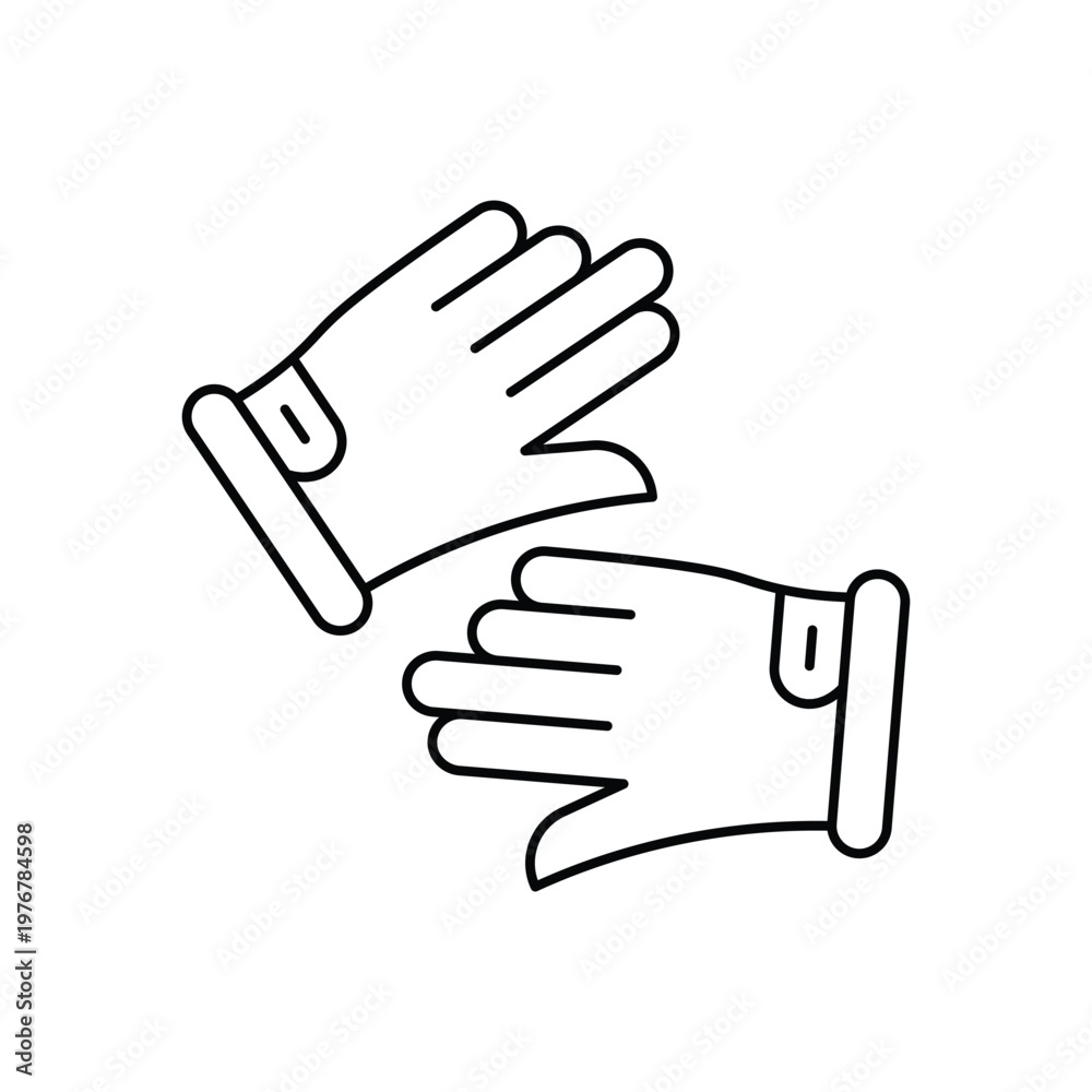 Fototapeta premium Gloves icon clean and modern vector illustration