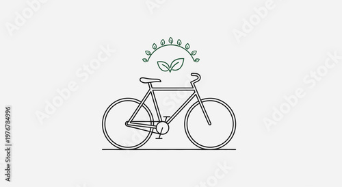 Bicycle with sun and leaf design.